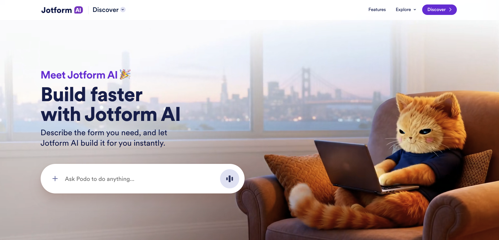 Jotform AI Landing Page