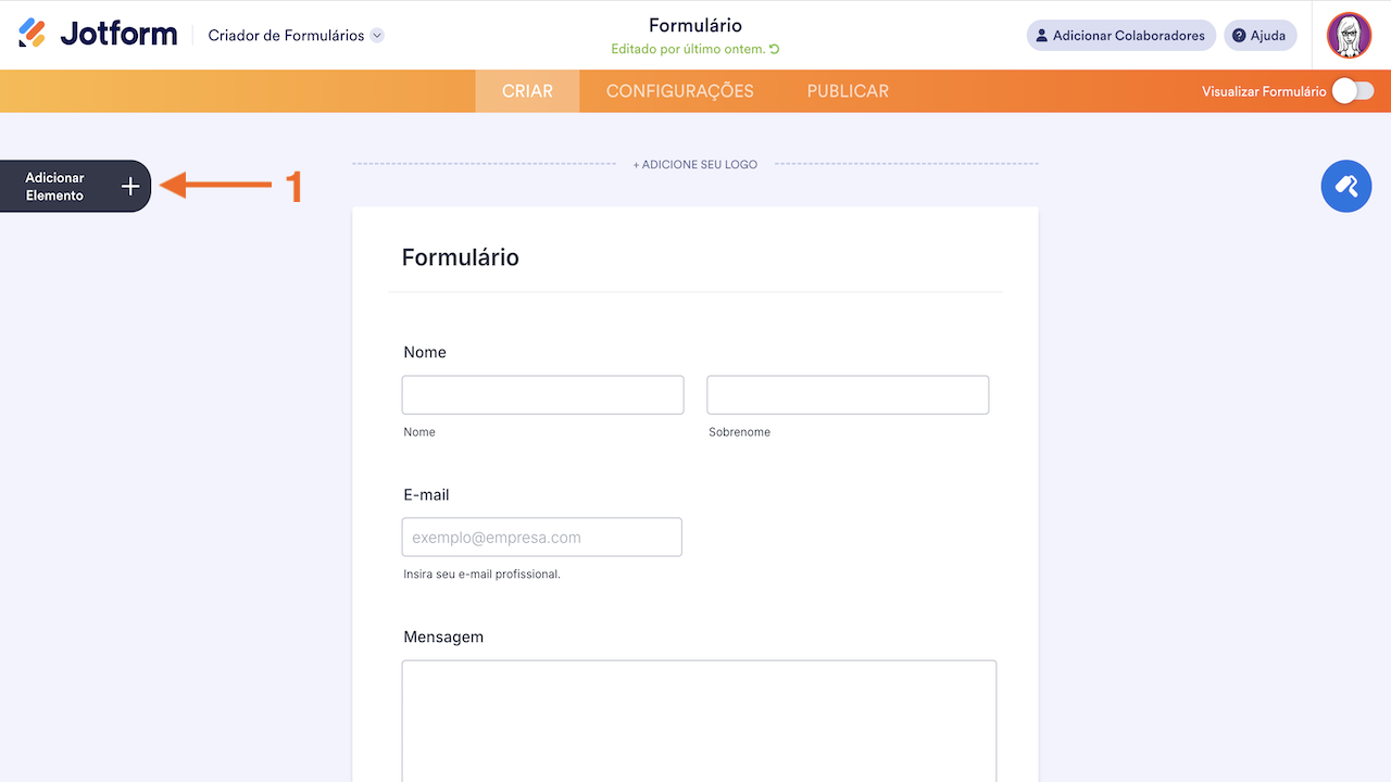 Adicionando uma Assinatura Eletrônica ao seu Formulário - 1