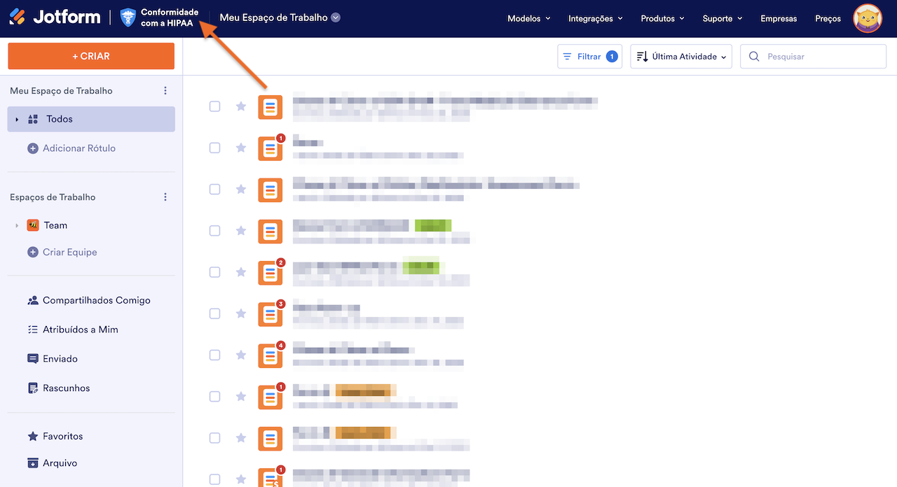 Como Encontrar o Selo de Conformidade com a HIPAA nos seus Formulários - 1