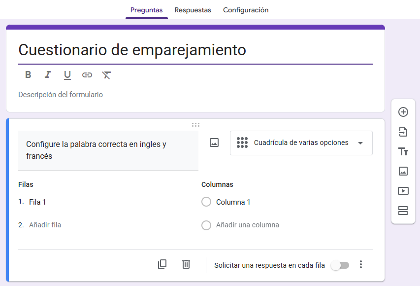 Cómo crear una pregunta de emparejamiento en Google Forms Image-2