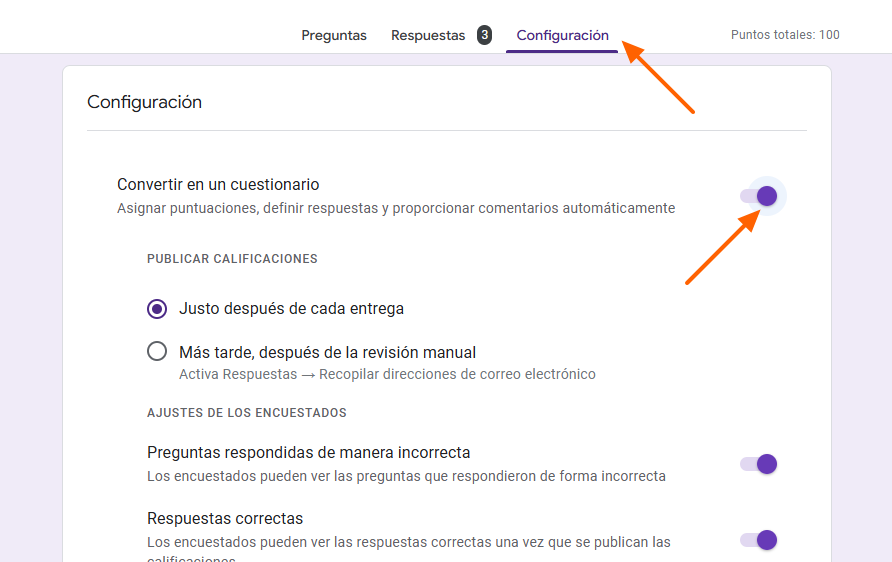 Cómo crear una clave de respuestas en Google Forms Image-2