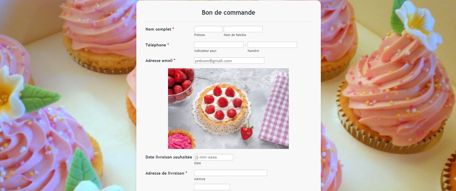 Capture d'écran de la prévisualisation du formulaire dans le Générateur de formulaires Jotform qui montre l'ajout de l'image terminé