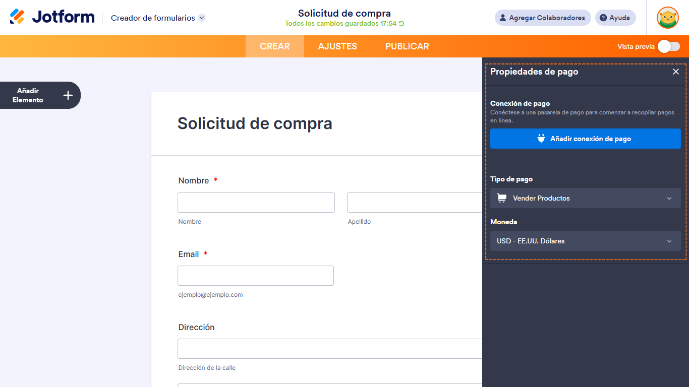 Cómo crear un formulario de pago con Orden de Compra Image-2