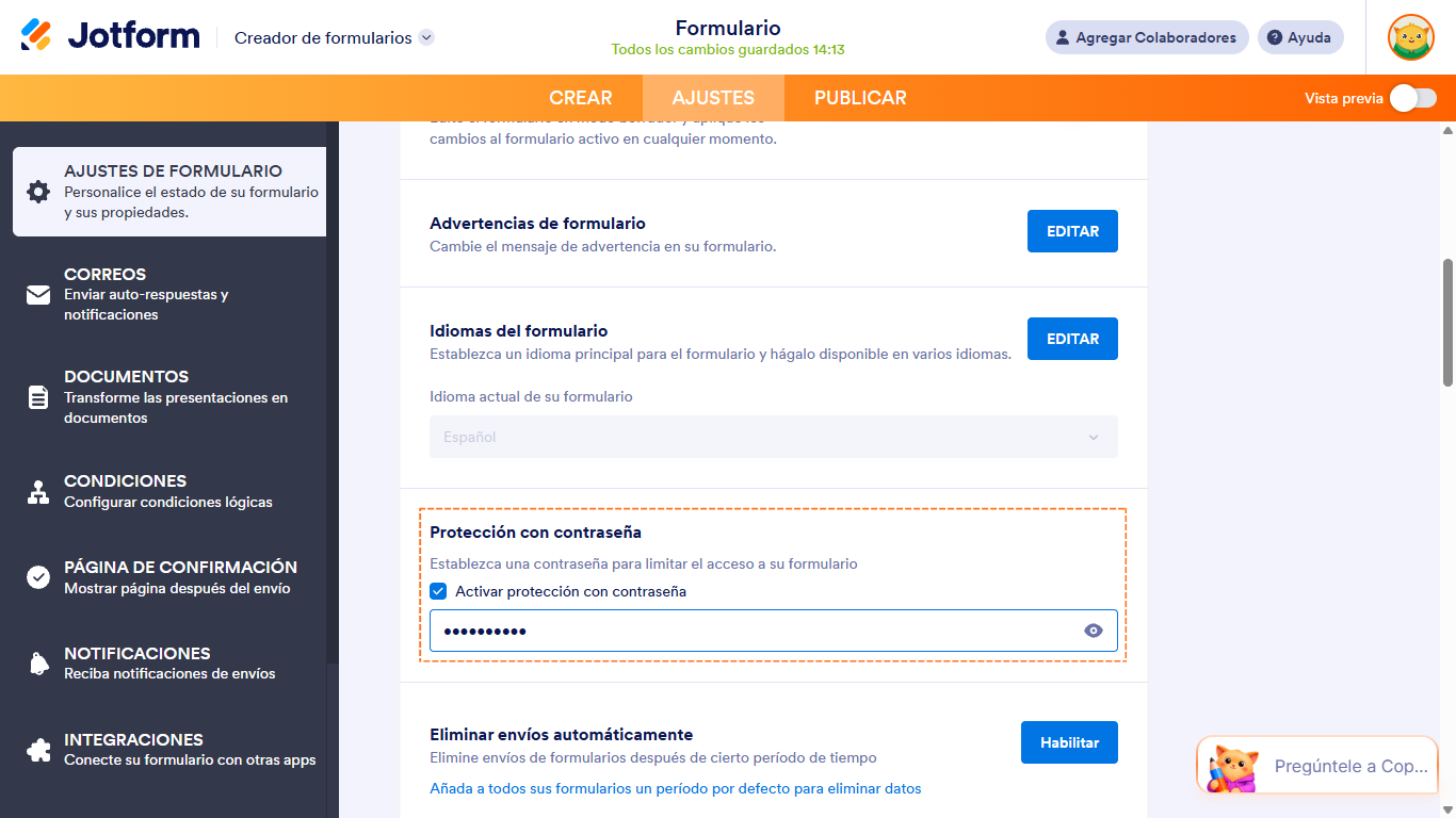 Cómo proteger con contraseña su formulario Image-2