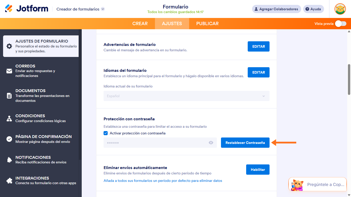 Cómo proteger con contraseña su formulario Image-3