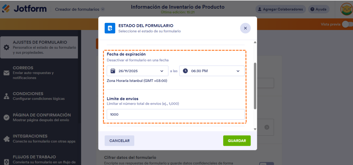 Cómo habilitar o deshabilitar un formulario Image-7