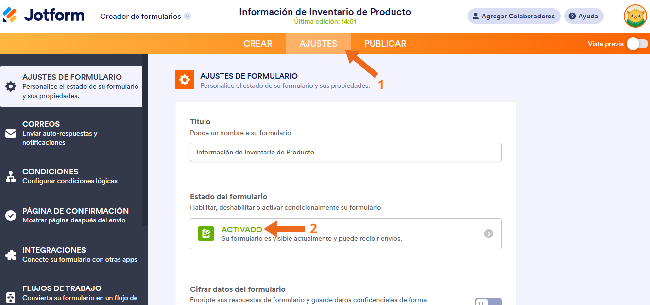 Cómo habilitar o deshabilitar un formulario Image-3