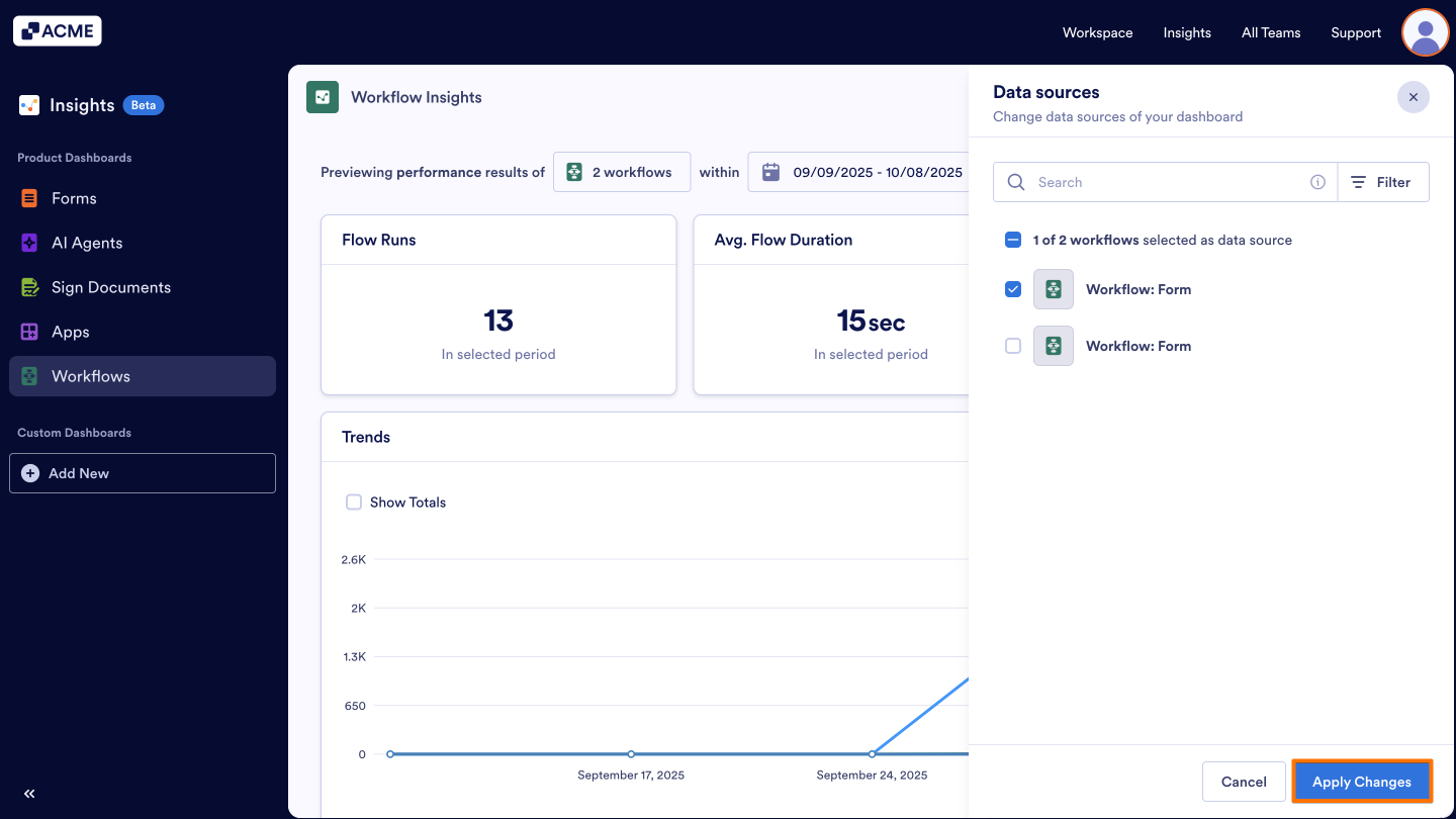 How to View an Individual Workflow Usage Metrics in Insights? Image-5