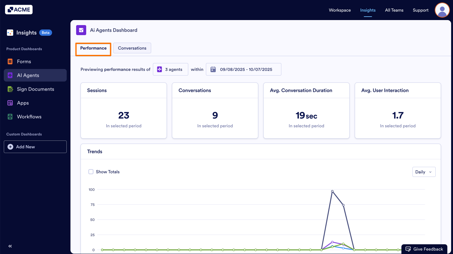 How to Download AI Agent Metrics as Excel or CSV from Insights? Image-4