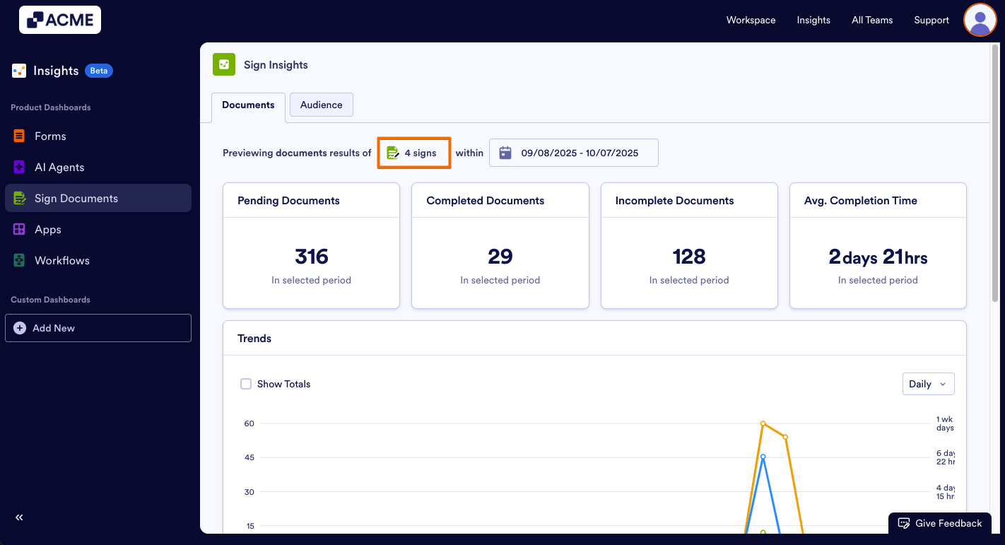 How to View Individual Sign Document Metrics in Insights? Image-3