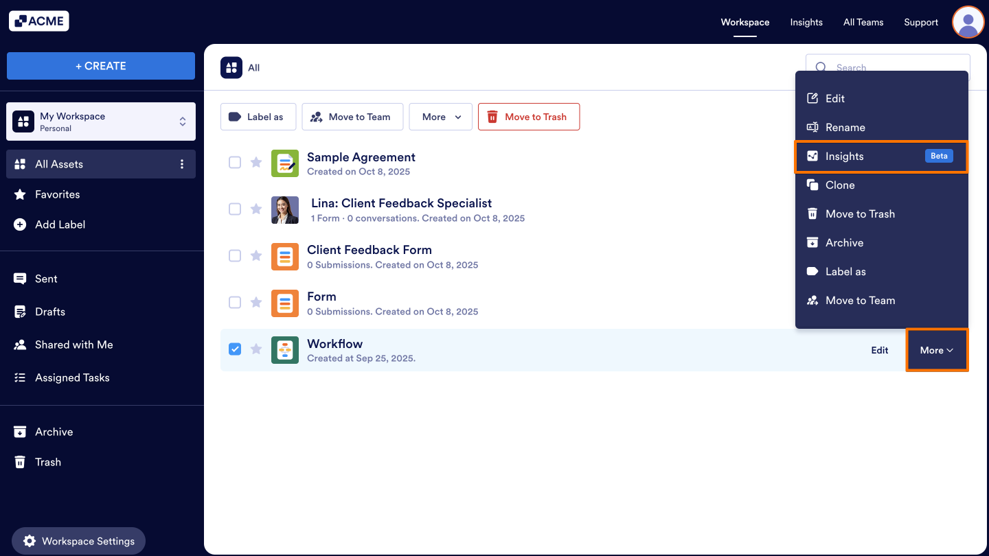 How to View an Individual Workflow Usage Metrics in Insights? Image-6