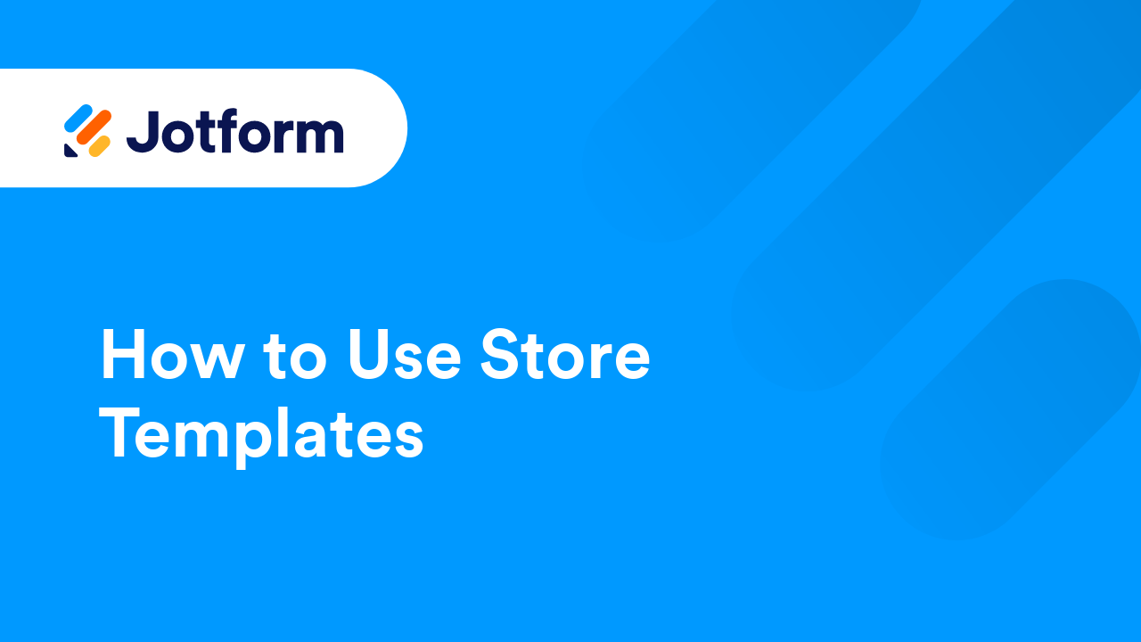 Jotform Store Builder