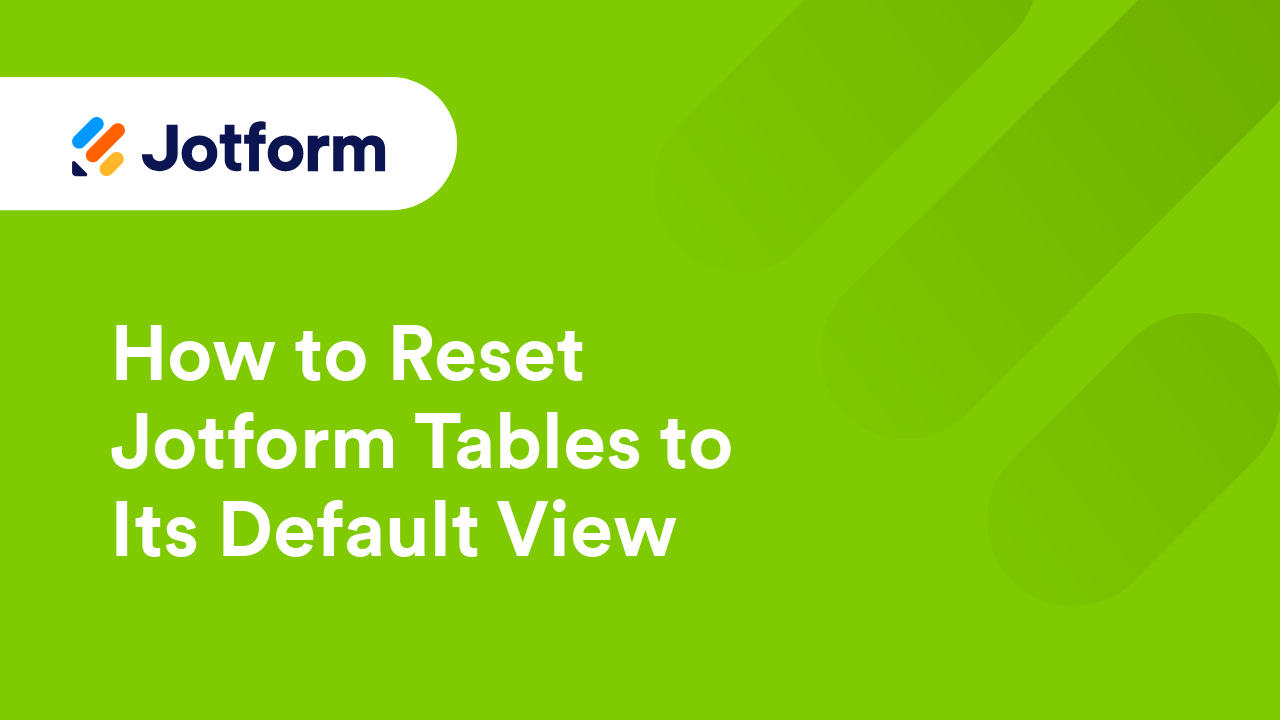 Jotform Tables