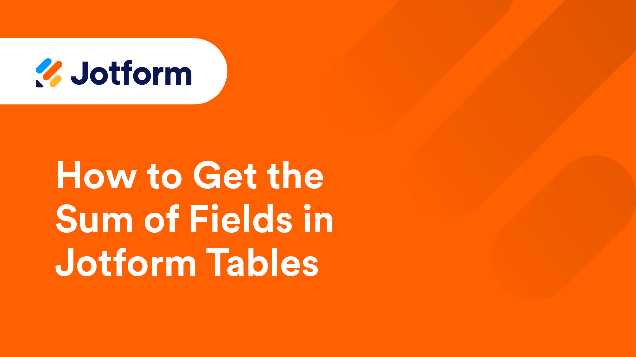 Jotform Tables