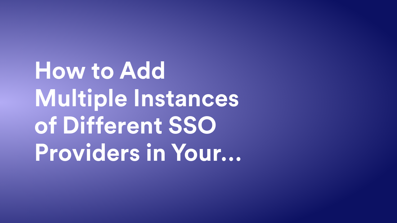 Single Sign-On (SSO)