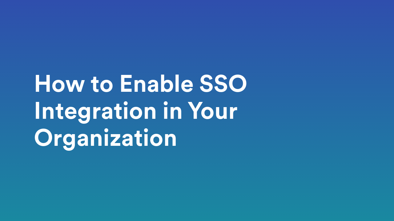 Single Sign-On (SSO)