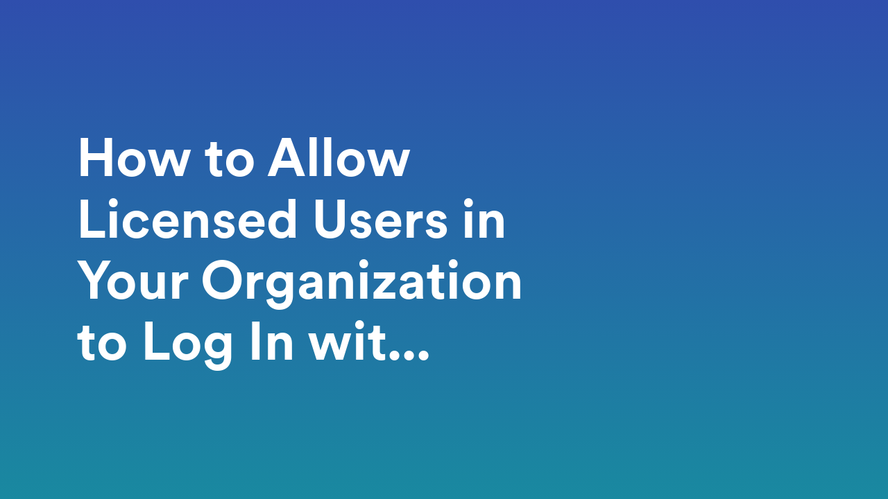 Single Sign-On (SSO)