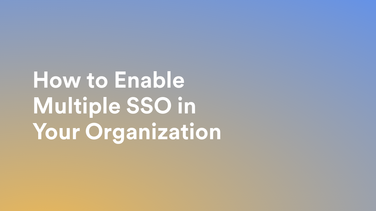 Single Sign-On (SSO)