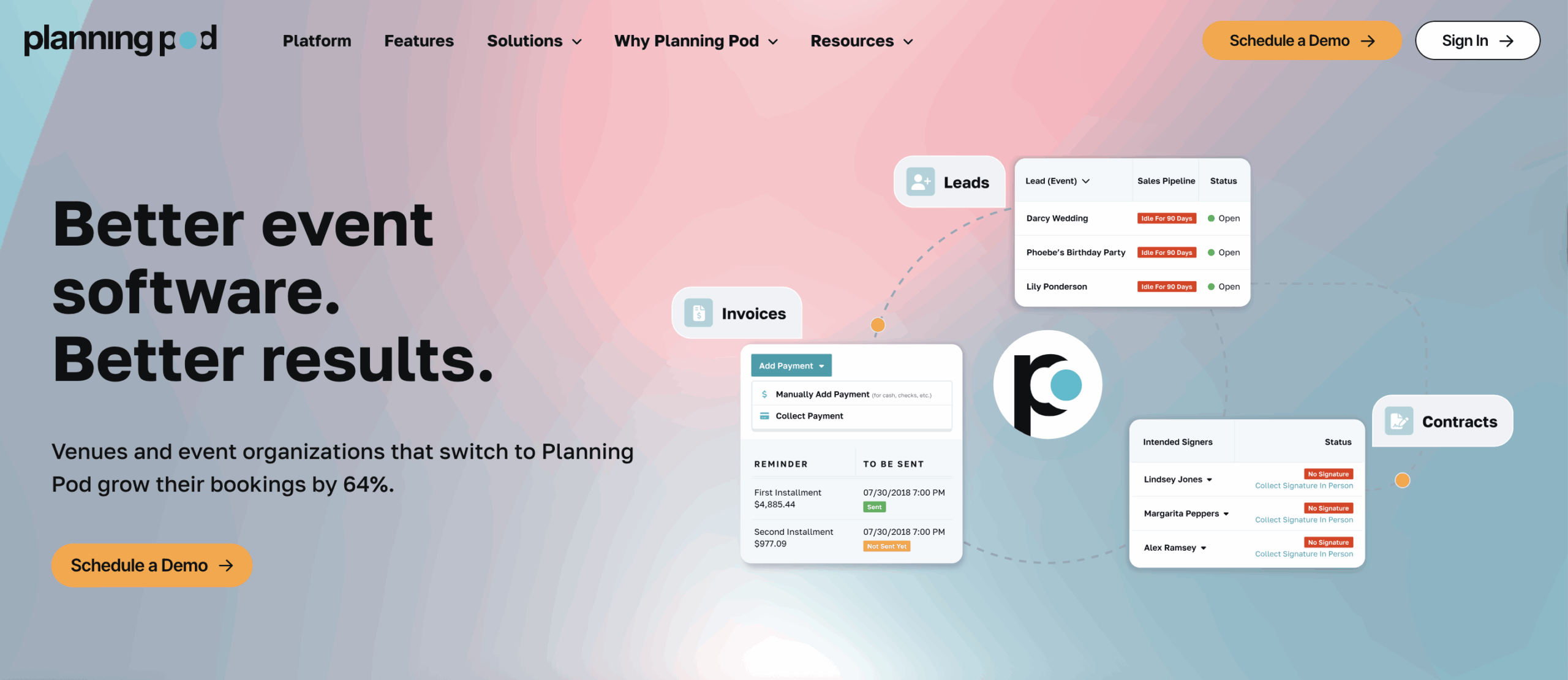 Planning Pod Landing Page