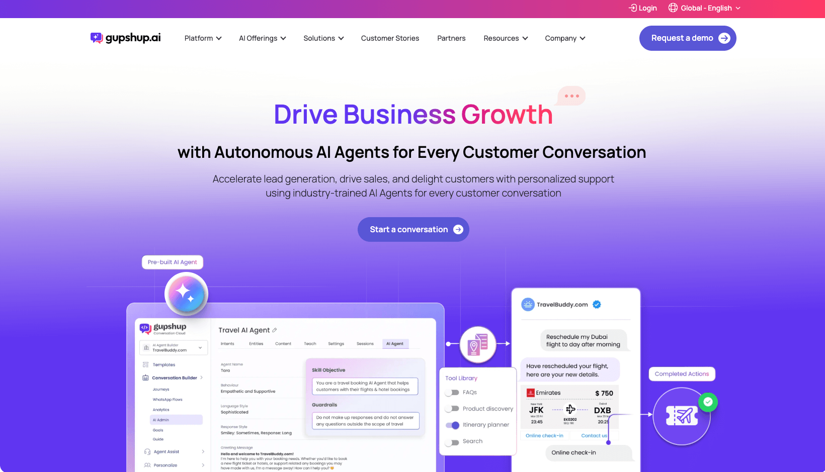 screenshot of gupshup