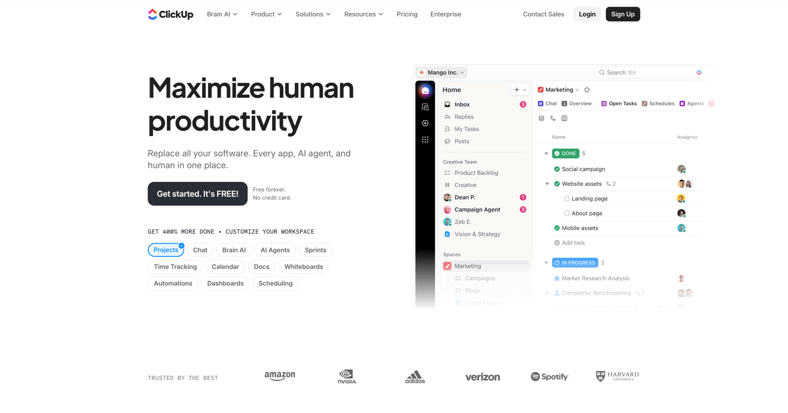 ClickUp Landing Page