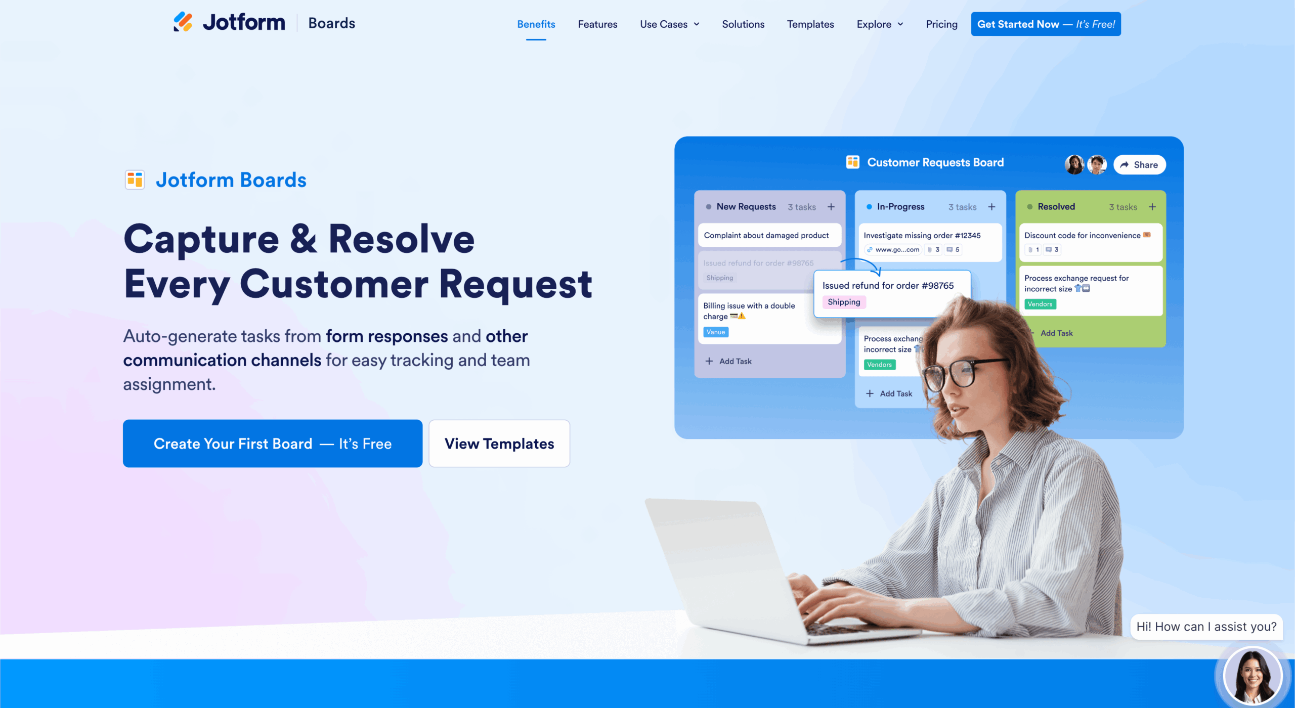 Jotform Boards Landing Page