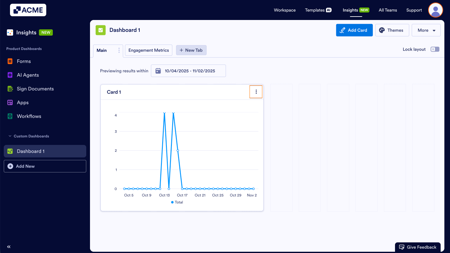 How to Manage Cards in Your Custom Dashboard in Insights? Image-17