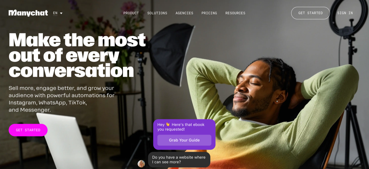 ManyChat Landing PAge