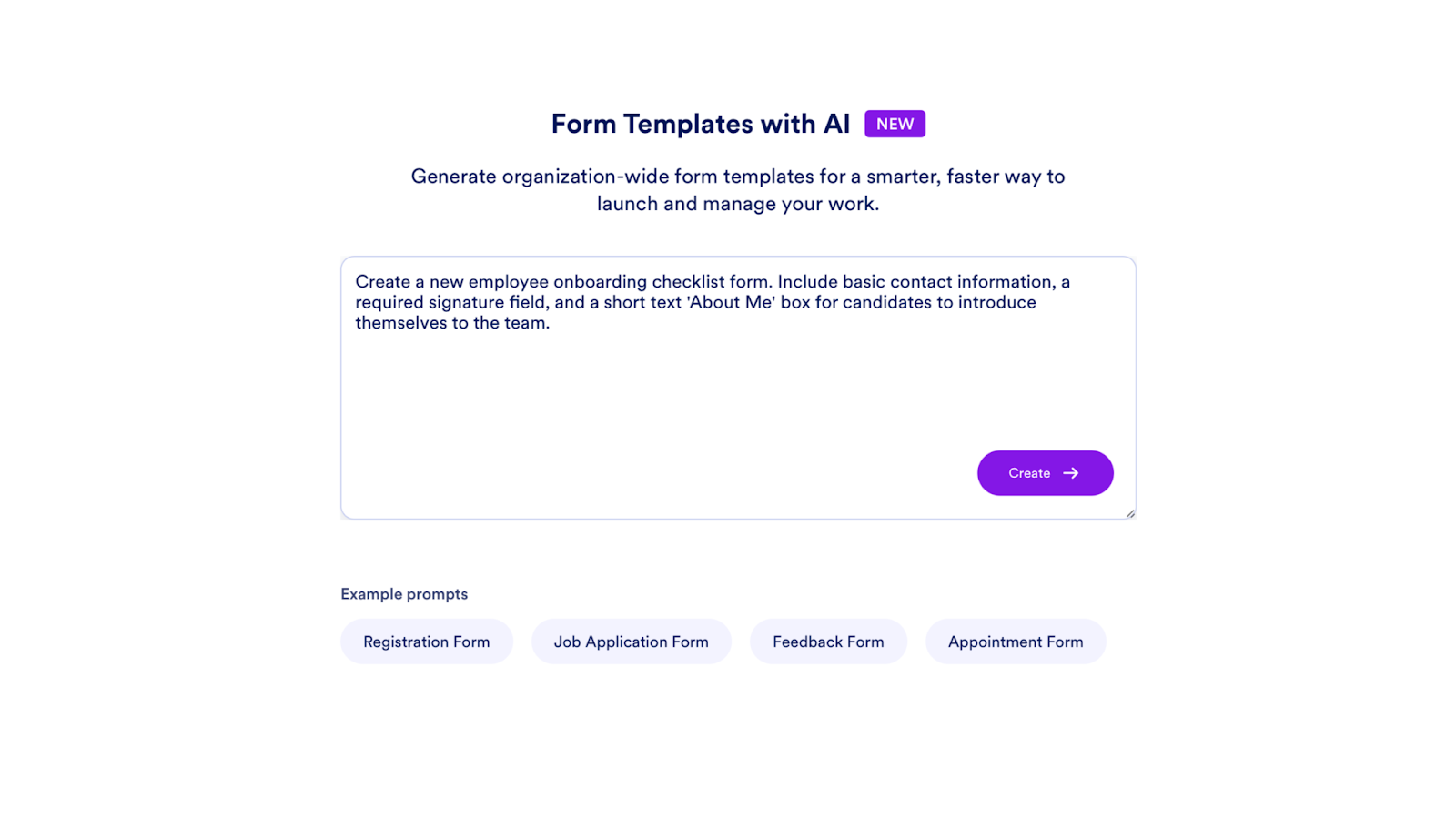 Writing the prompt in the field