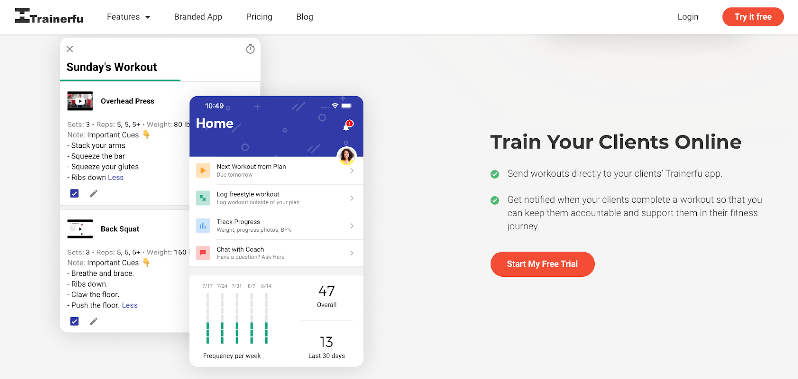Landingpage von Trainerfu