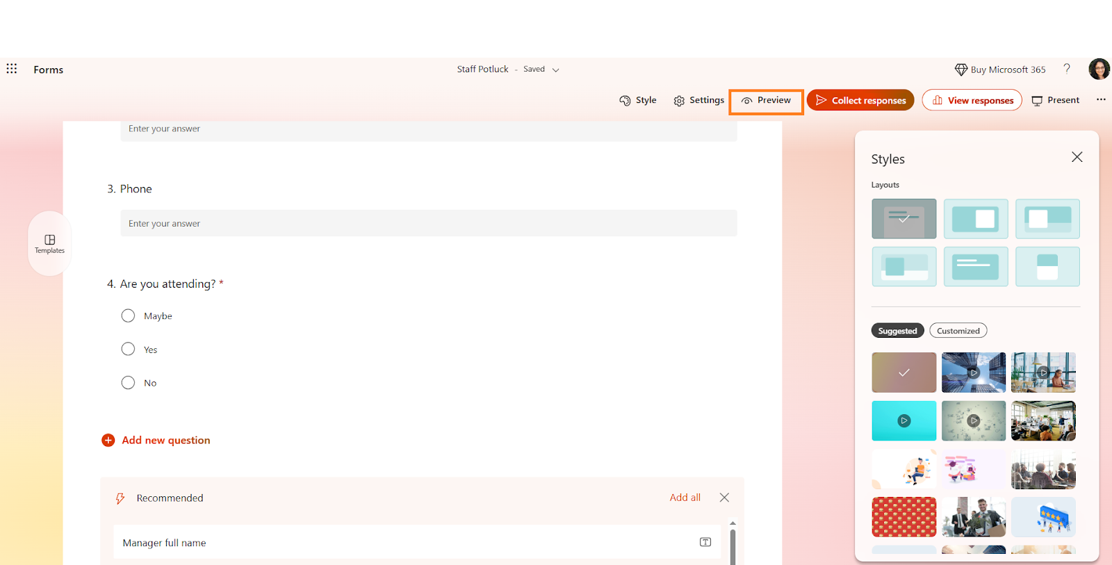 How to use Microsoft Forms for event registration Image-3