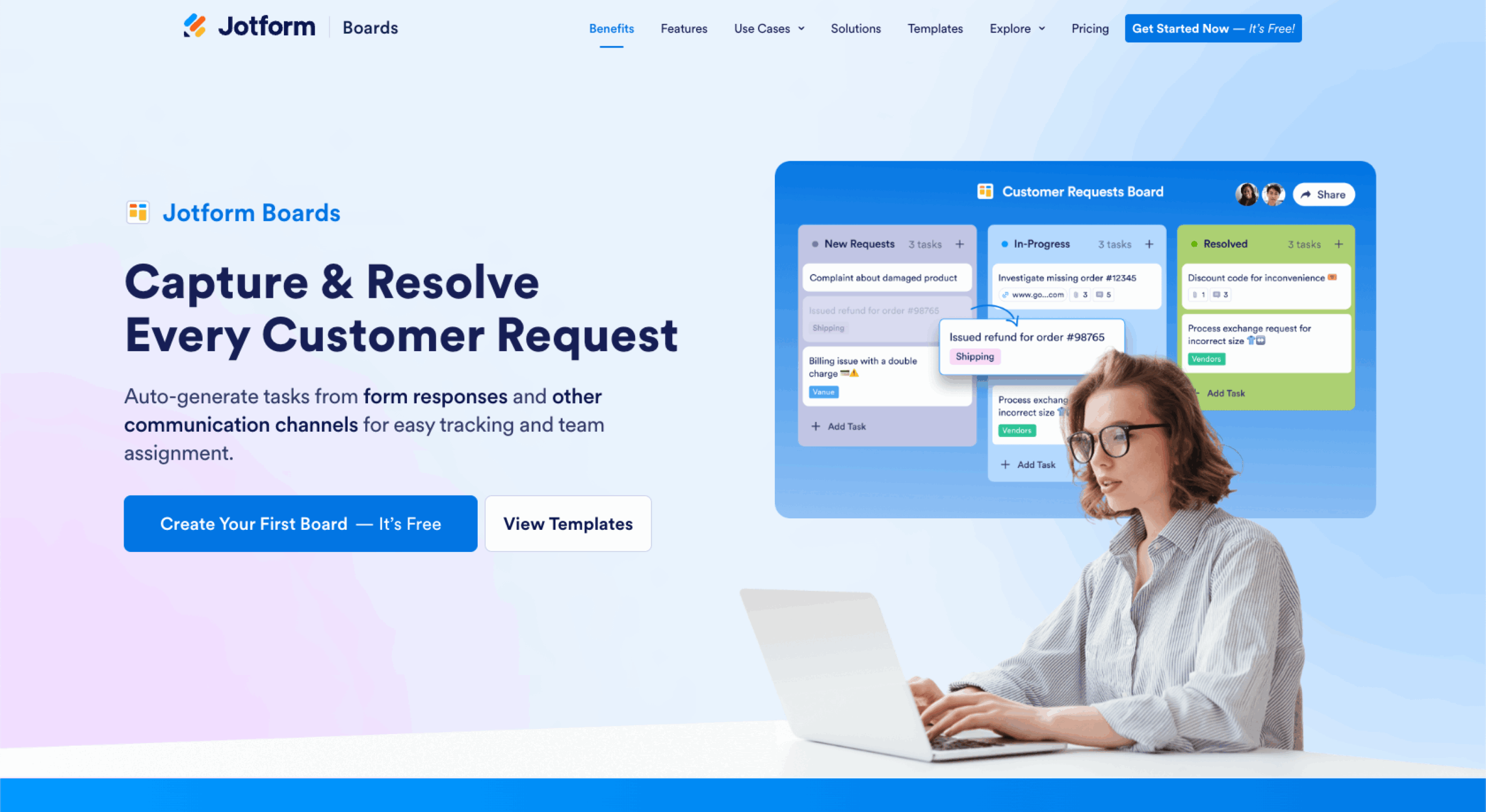 Jotform Boards Landing Page