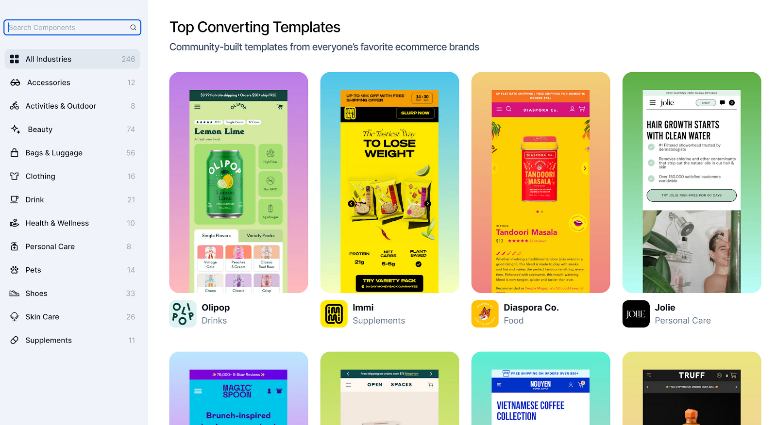 Modèles de conversion Replo 