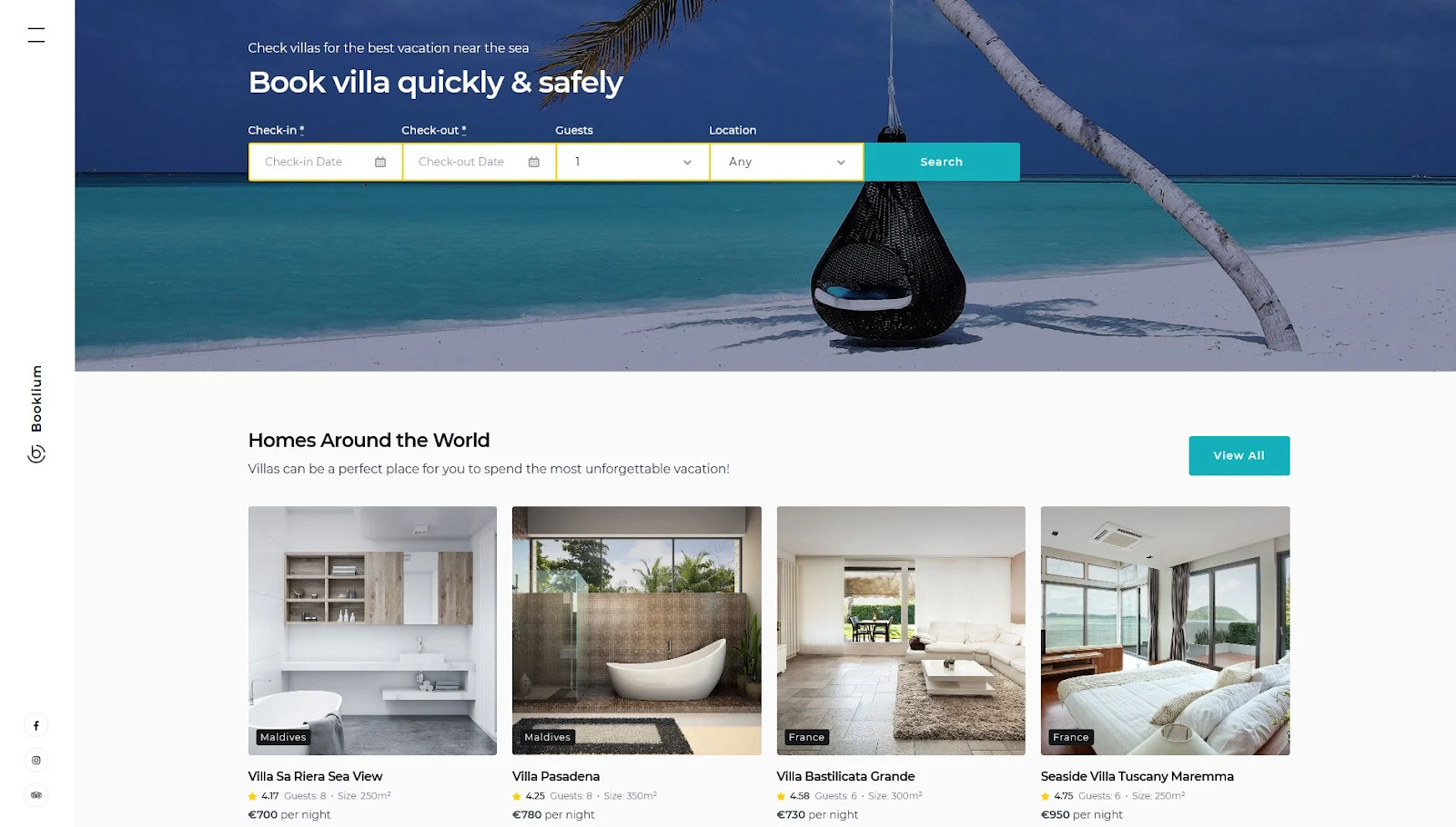 MotoPress Hotel Booking in einer WordPress-Website verwendet