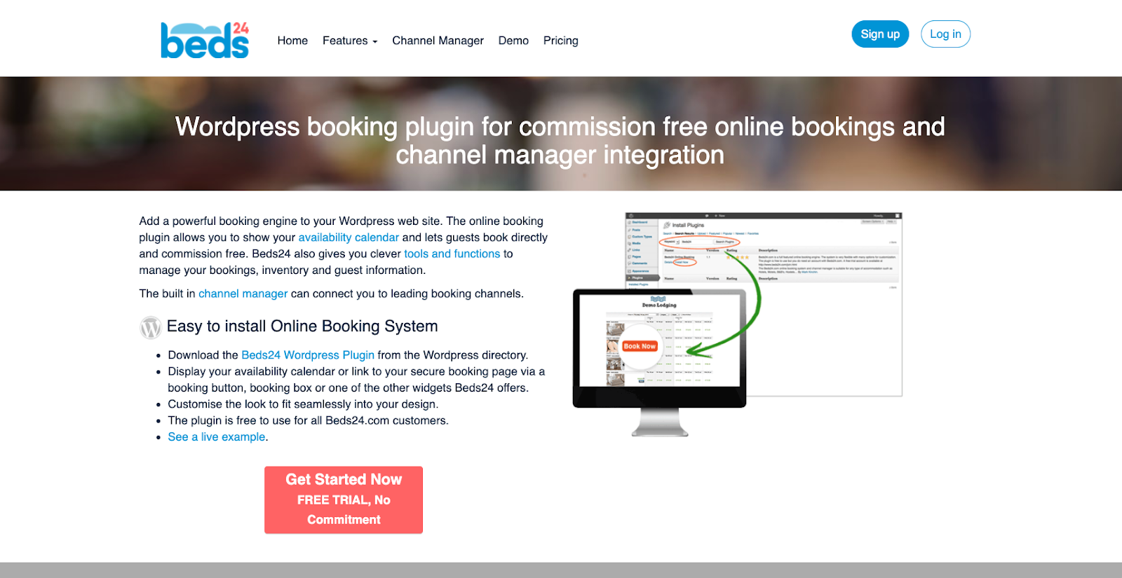 Landingpage von Beds24