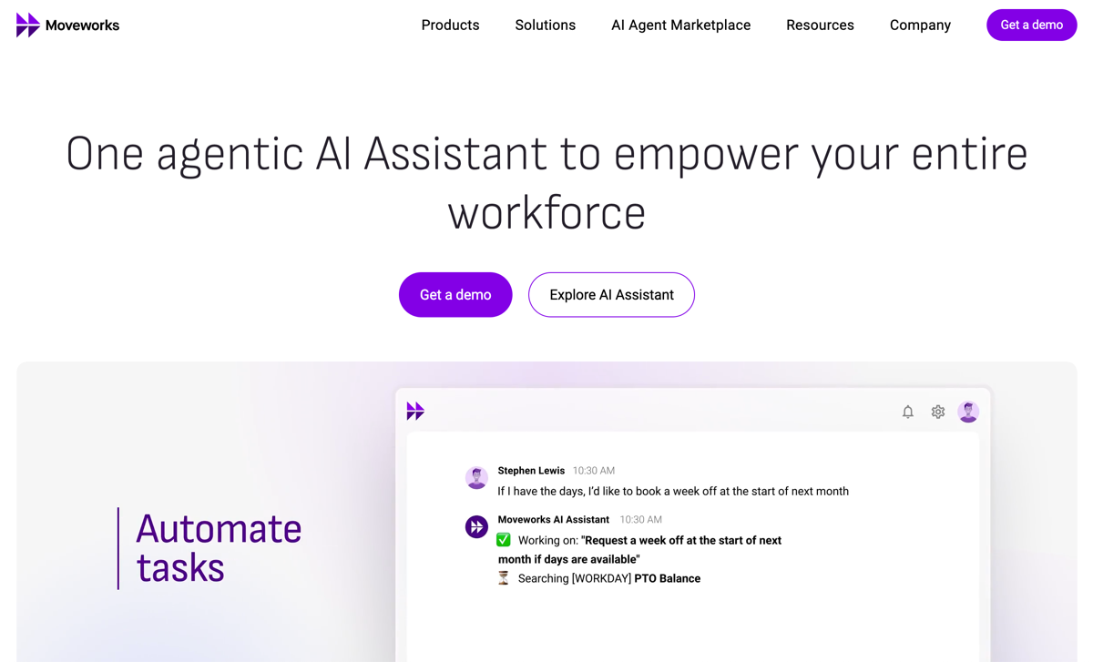 Moveworks Landing Page