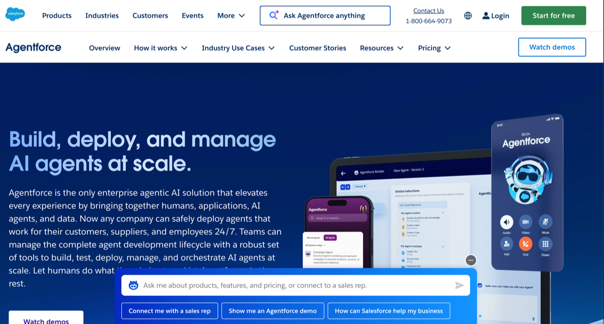 Salesforce Agentforce Landing Page