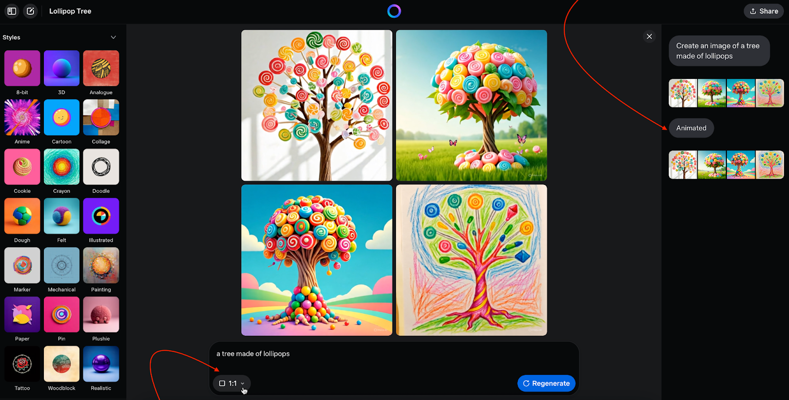 Meta AI Image Generator and Prompts Used to Generate an Image