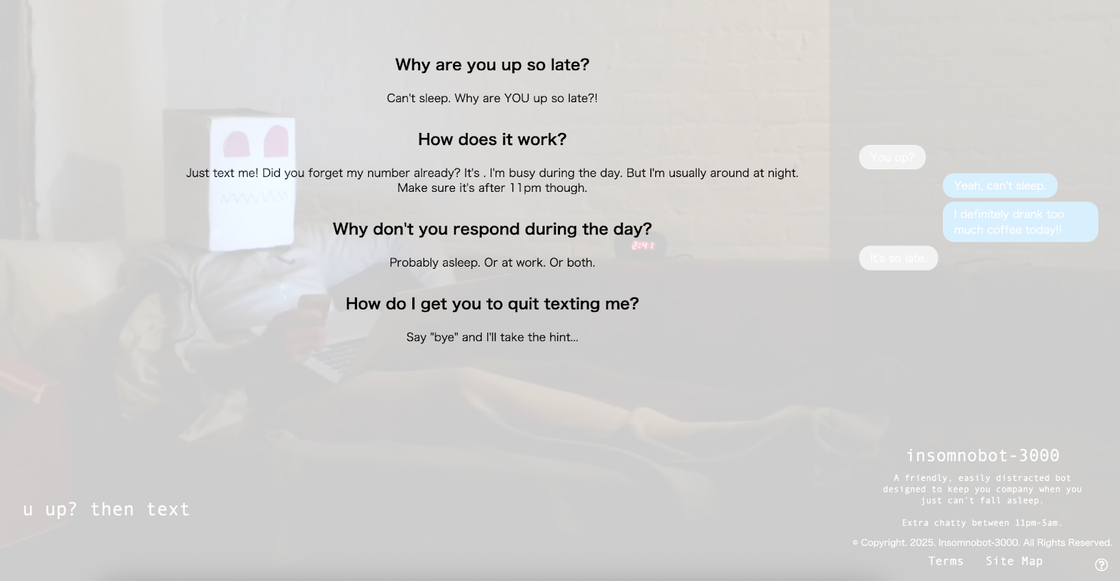 Insomnobot-3000 FAQ Page