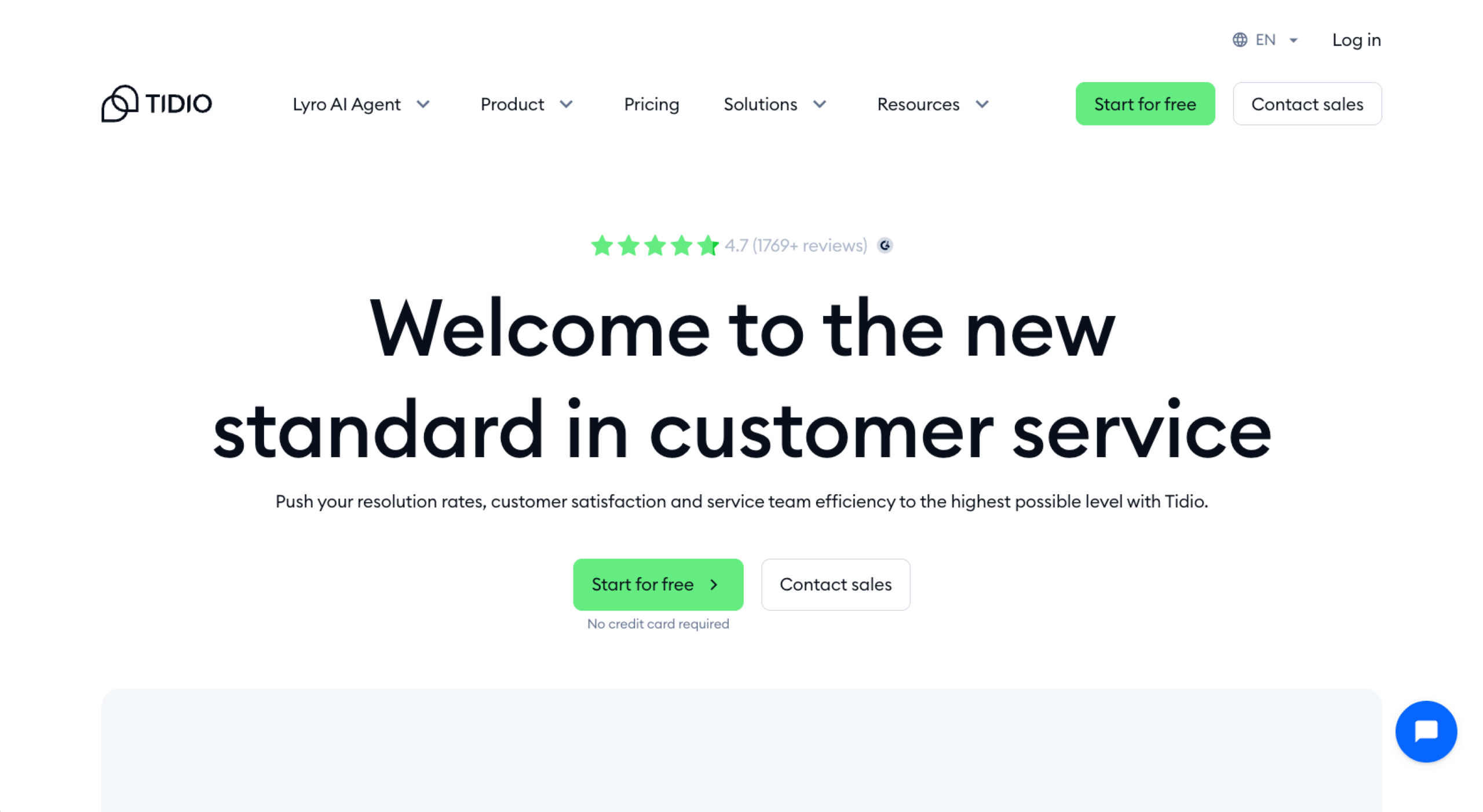 Tidio Landing Page