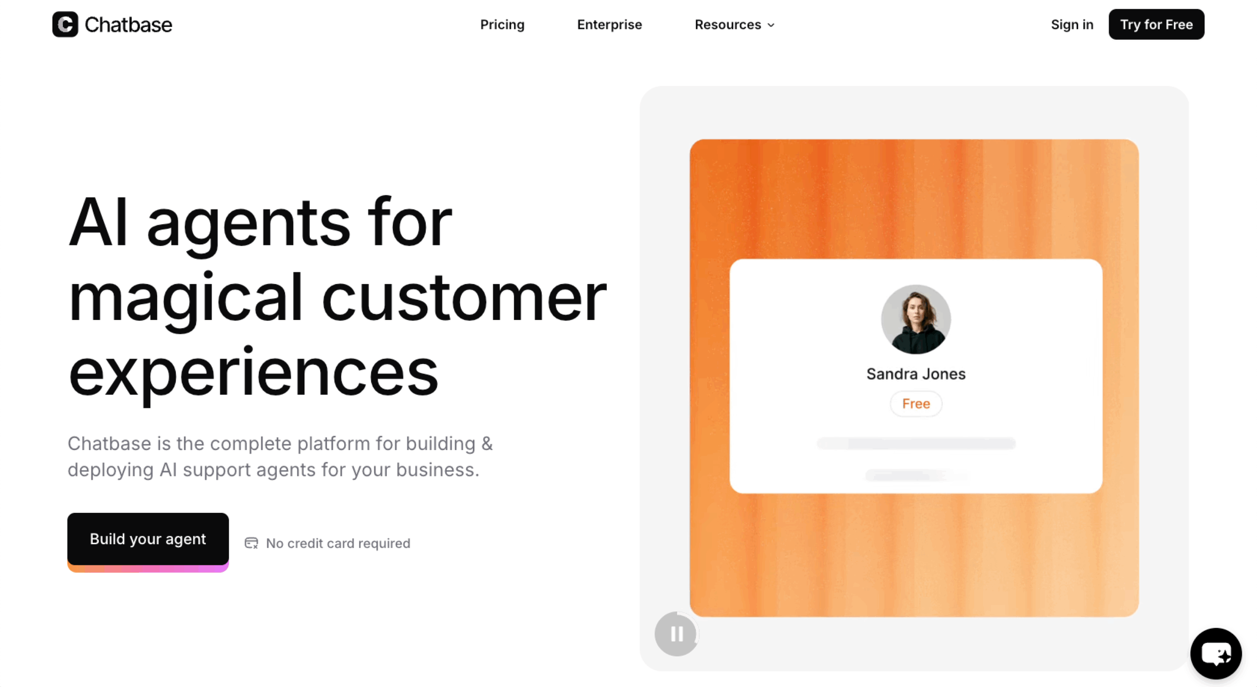 Chatbase Landing Page