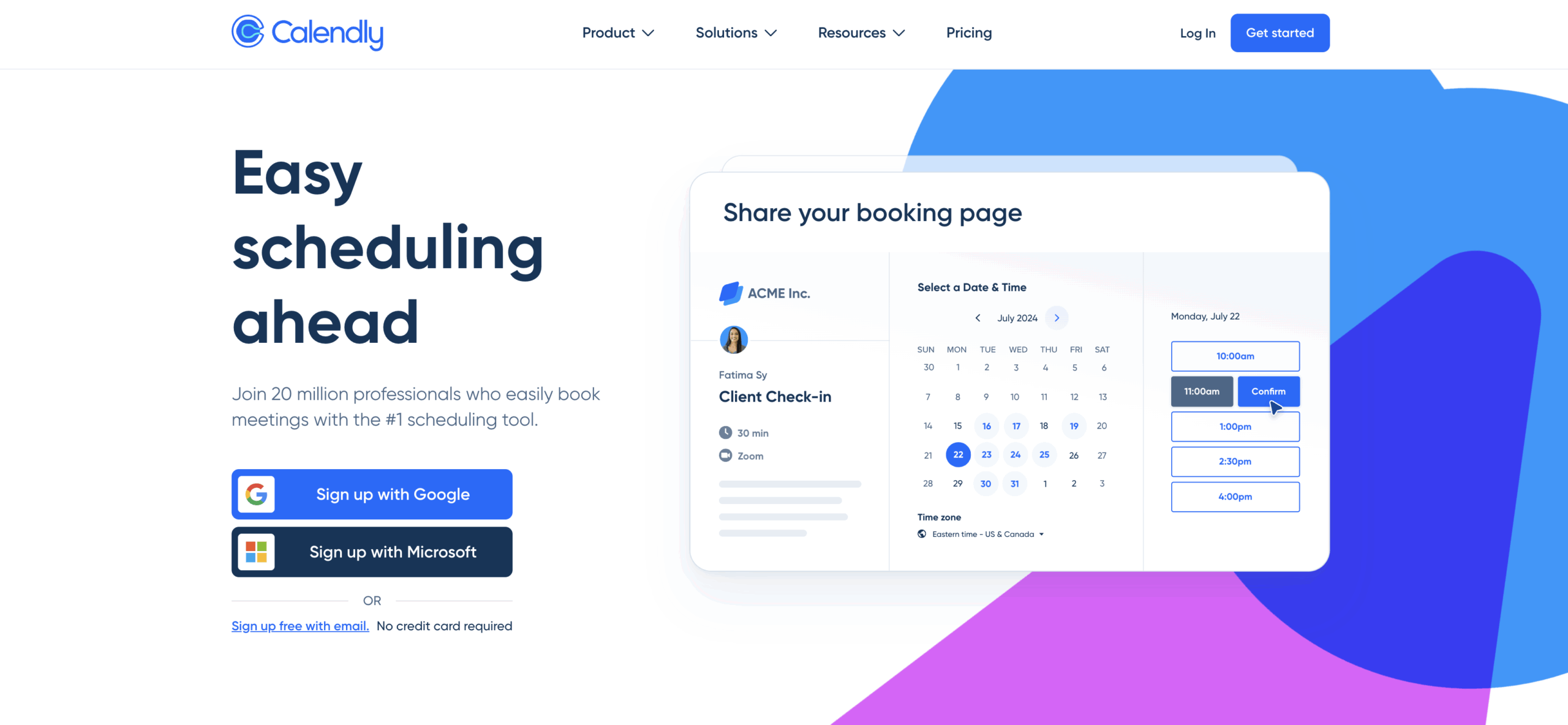 Calendly Landing Page