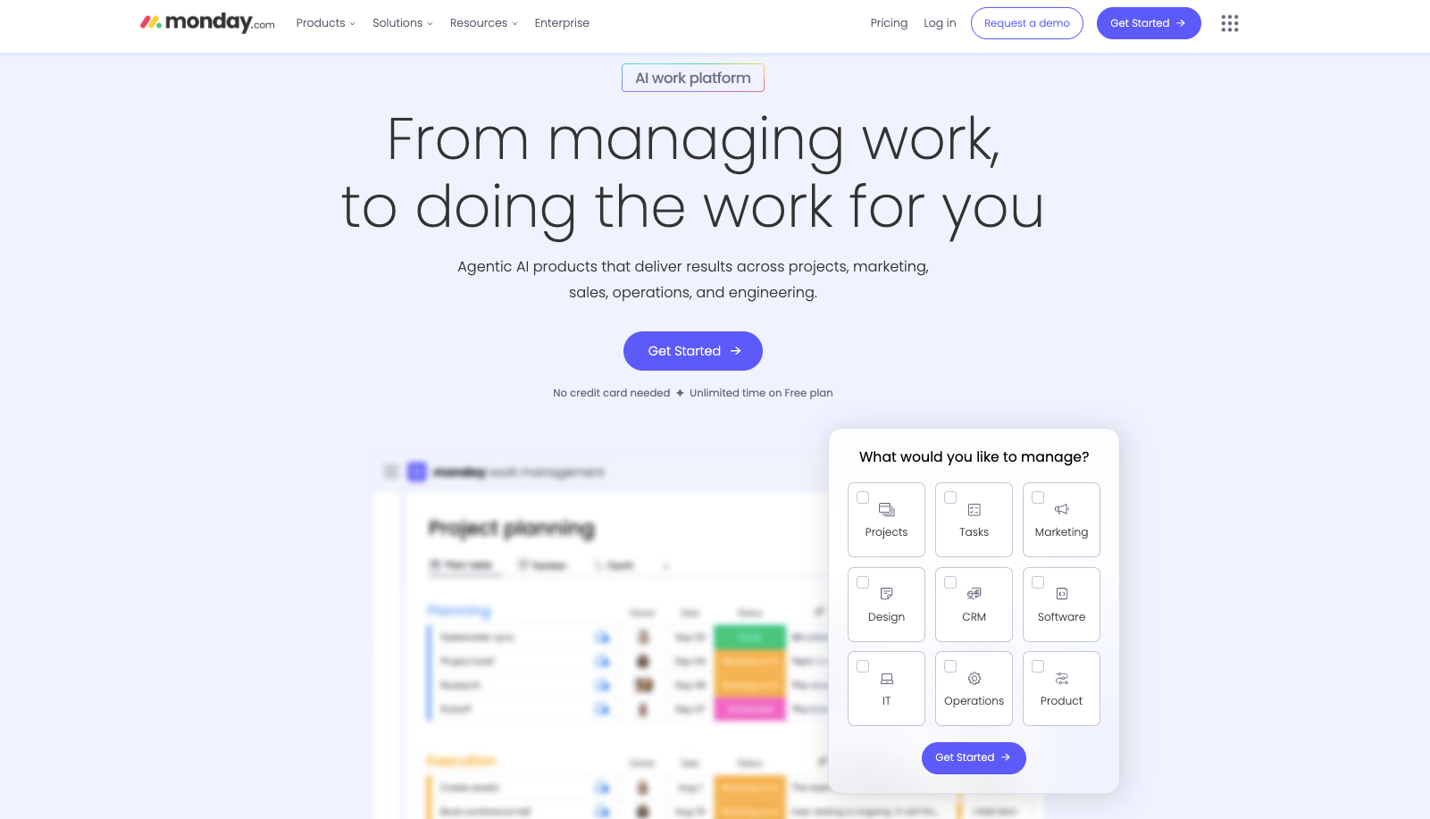 screenshot of monday