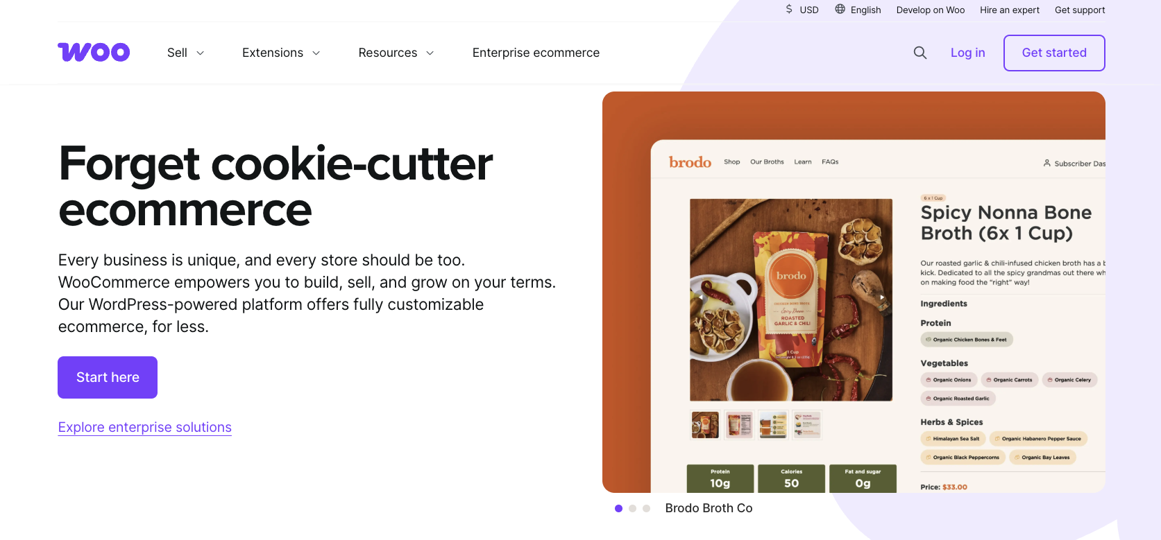 WooCommerce Landing Page