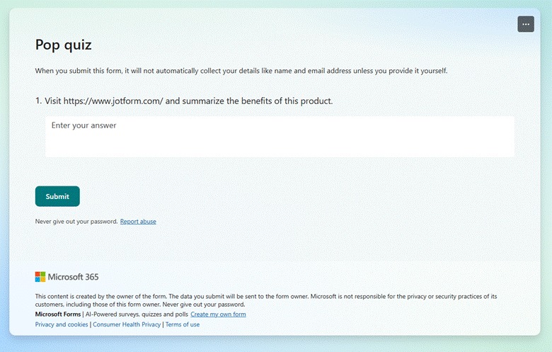 Microsoft Forms Desktop Hyperlink Not Working Demonstration
