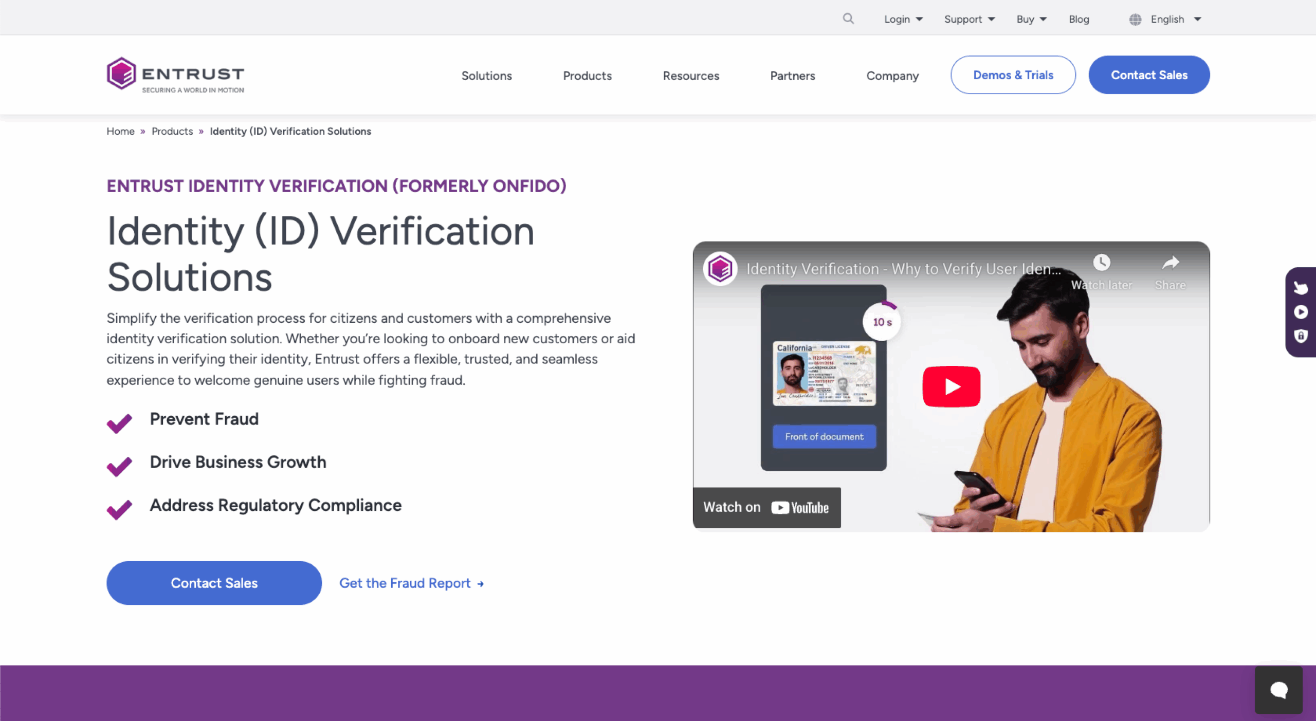 Entrust Landing Page