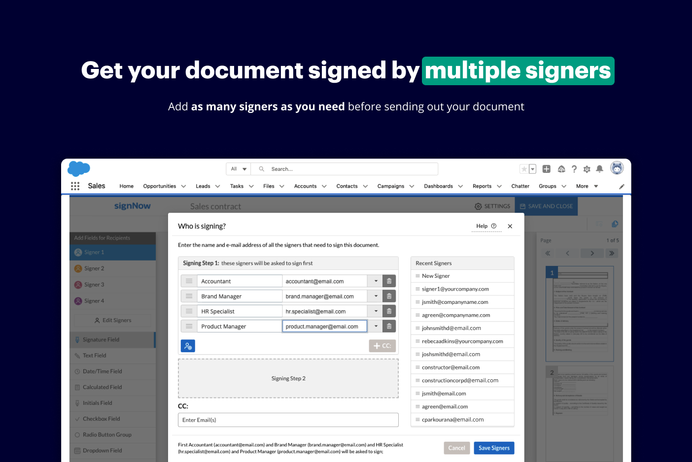 SignNow User Interface