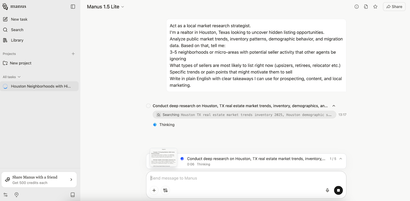 Screenshot of an AI chat interface displaying a long-form generated response with options to refine or continue the conversation