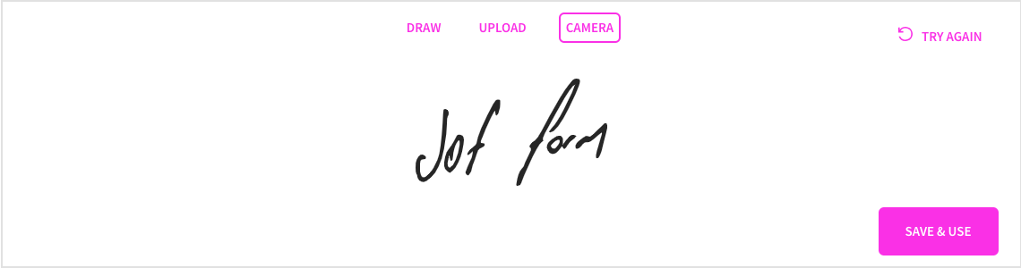 Anzeigen der Signatur in der App