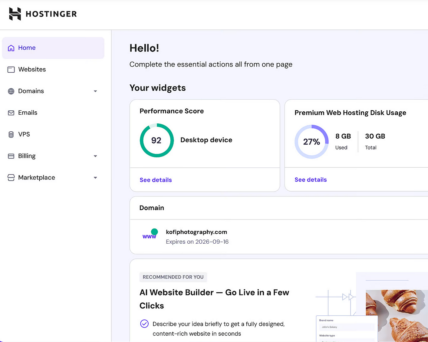Plug-in Hostinger pour WordPress